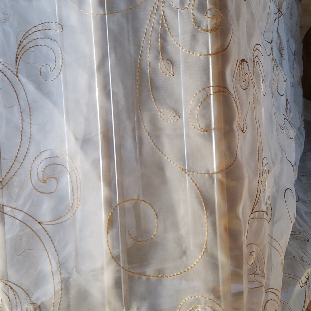 Like new sheer curtain/ drape with design